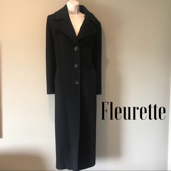fleurette long wool coat
